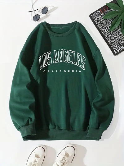 Sweatshirt mit Los Angeles-Uni-Aufdruck für den Herbst