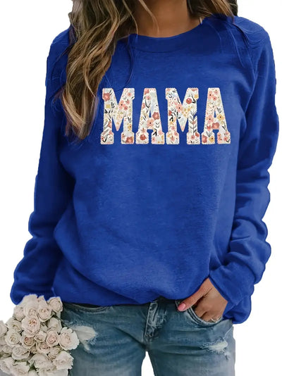 Blumen-Power-Sweatshirt mit entspannter Passform und Blumenmuster