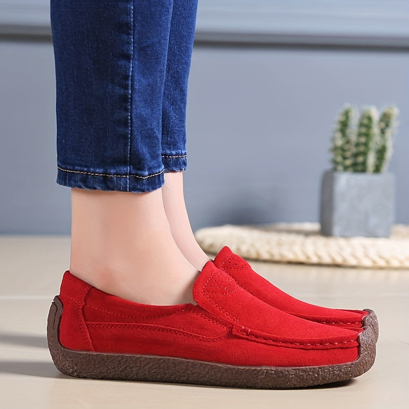 Leichte Damen Loafers, Geschlossene Slip-On Schuhe, Modische Gehstiefel