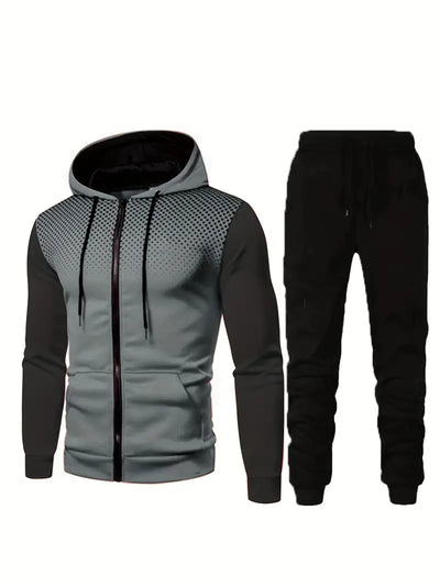 Philip - Sportliche Herren-Grafik-Jacke mit Kapuze und Jogginghose mit Kordelzug im Set