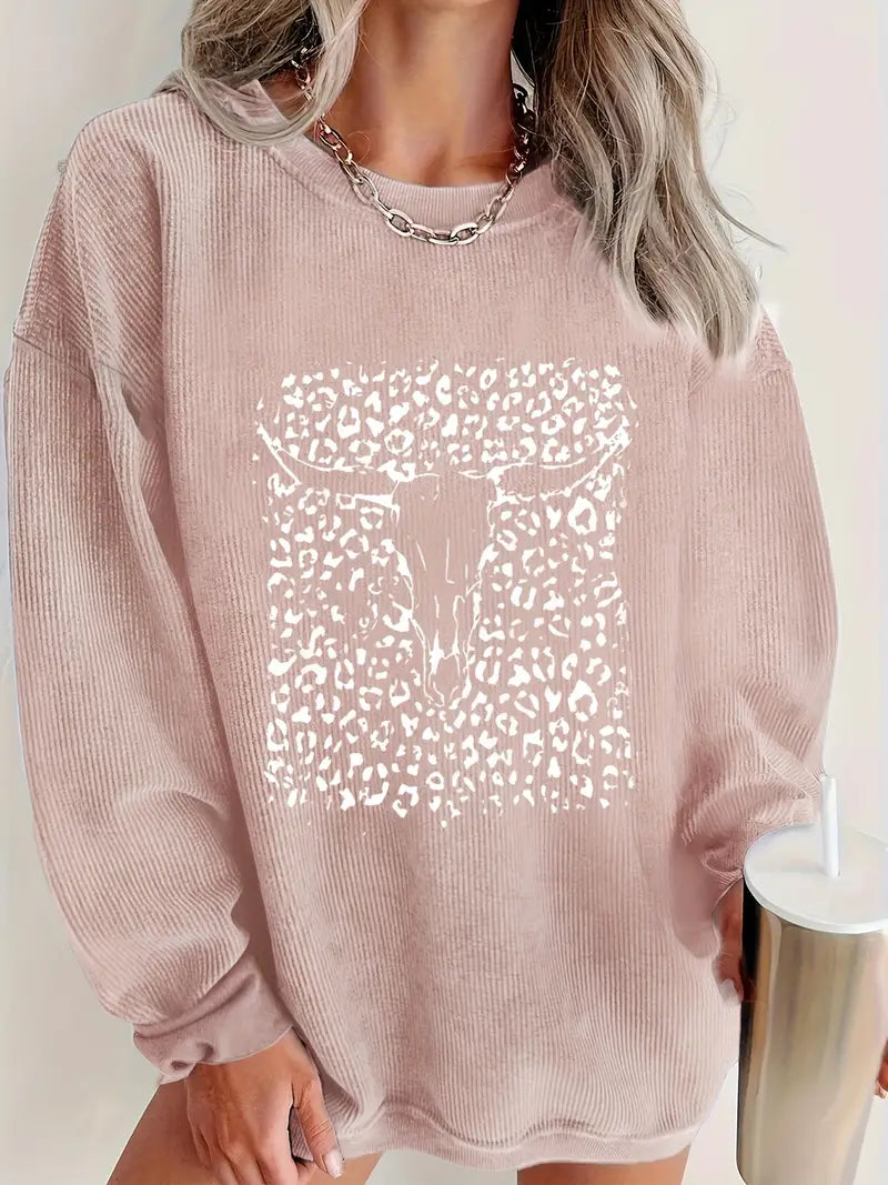 Wild stylischer Pullover mit Animal-Print