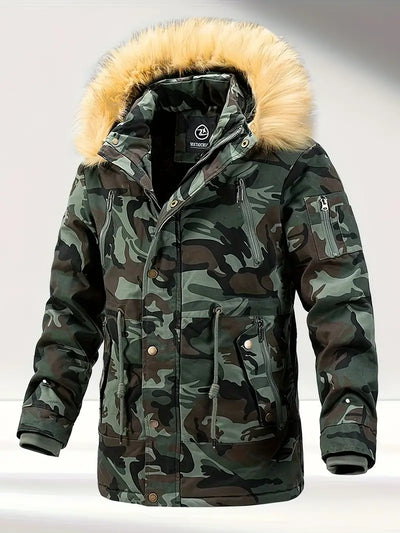 Arktis Stealth-Tarnung Faux-Daunen-Parka