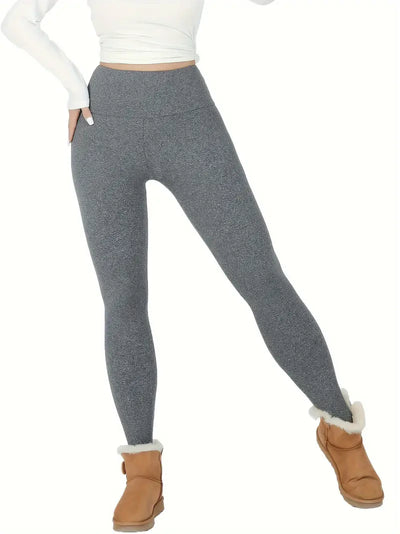 Thermische Fleece gefütterte Leggings mit hoher Taille für Damen