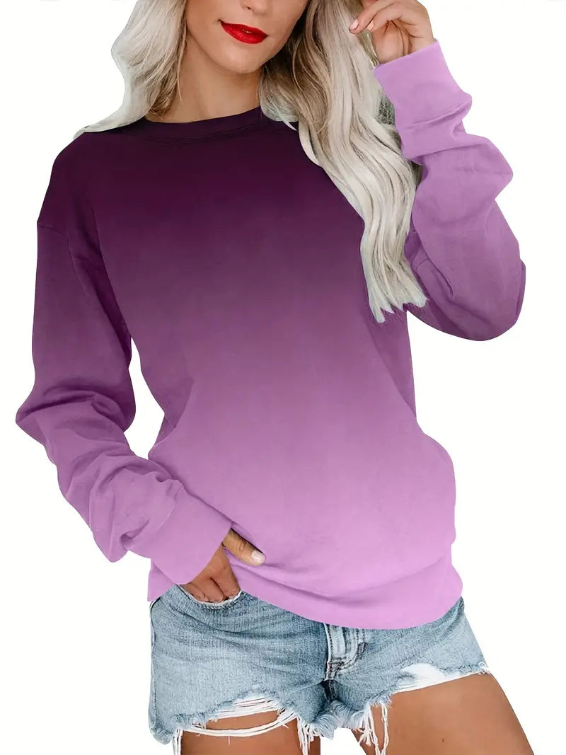 Mühelos stylischer Pullover mit Farbverlauf, gemütlich