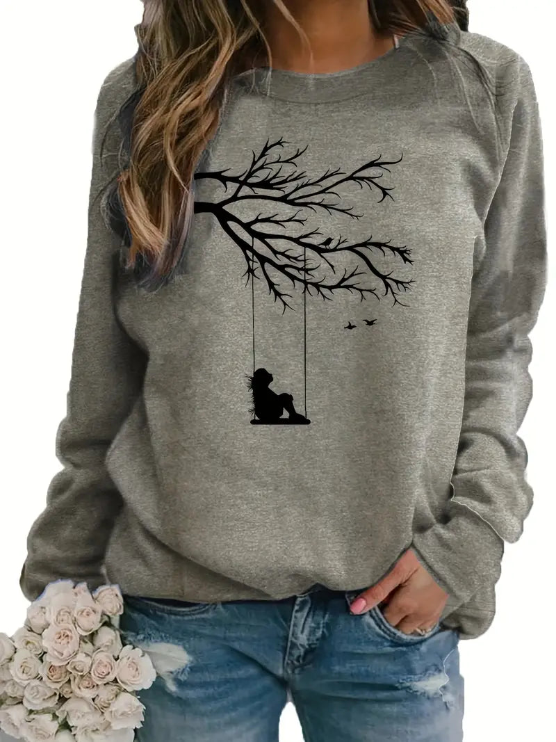 Sweatshirt mit Aufdruck Botanische Glückseligkeit mit Natur-Inspirationen