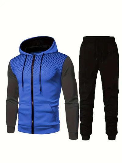 Philip - Sportliche Herren-Grafik-Jacke mit Kapuze und Jogginghose mit Kordelzug im Set