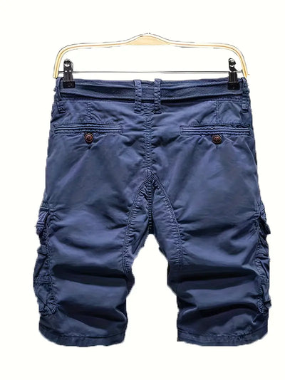 Atmungsaktive Cargo-Shorts aus Baumwolle Multi-Pocket