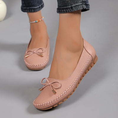 Modische Loafer für Damen mit Schleifen-Design, Bequeme Slip-On Schuhe