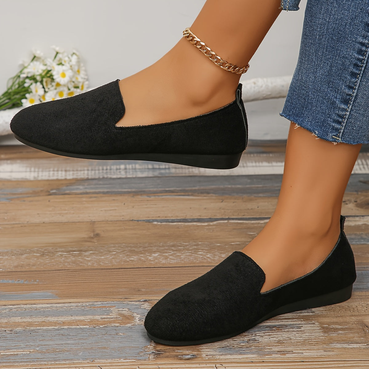 Leichte Slip-On Flache Schuhe für Damen – Bequeme Arbeitsschuhe