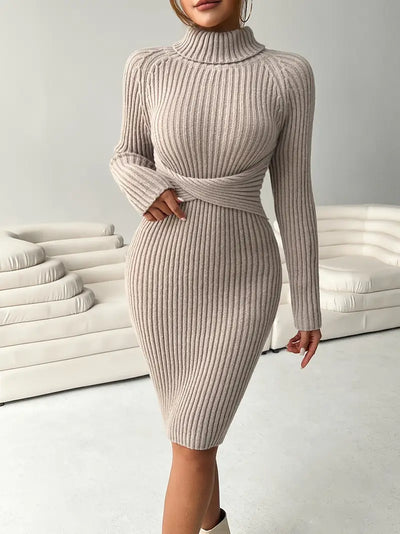 Bodycon-Pulloverkleid für kühlere Tage