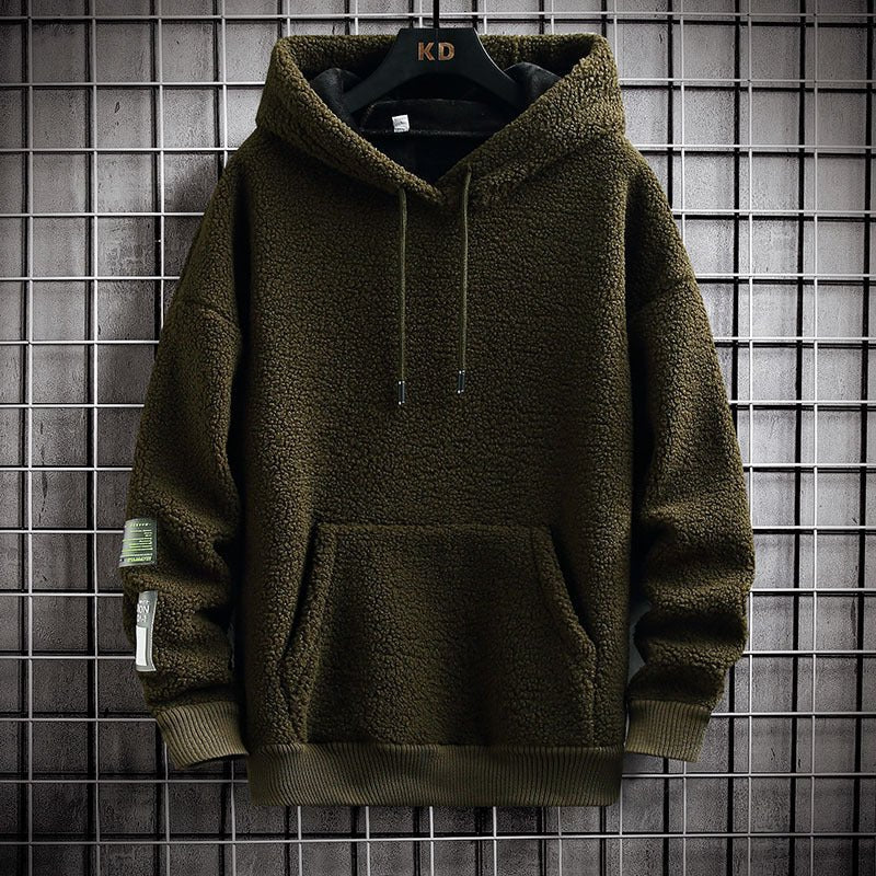 QUIRIN - Kapuze Trendy Herren Warmes Sweatshirt mit Plüsch-Futter