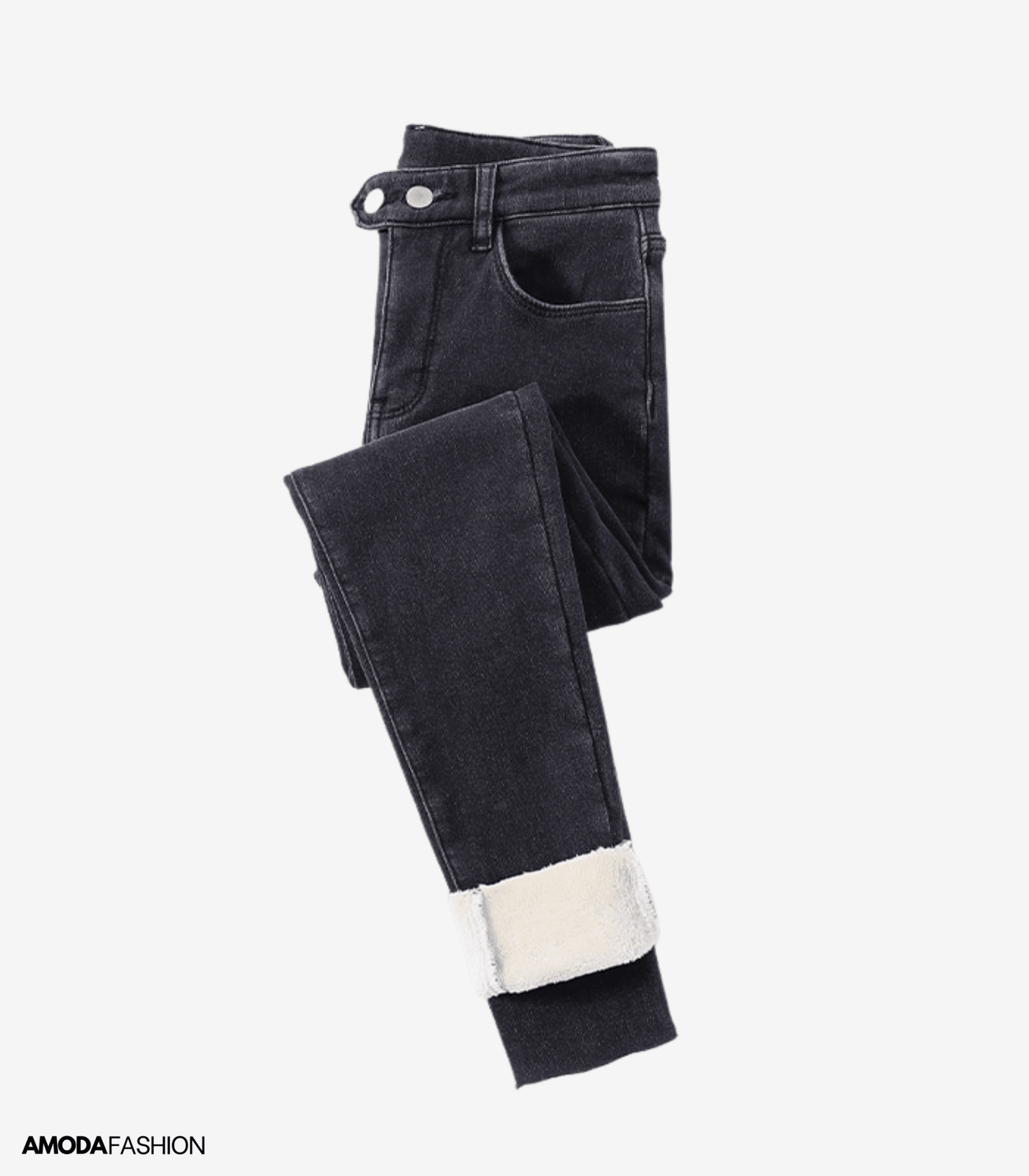 Skinny Jeans mit hoher Taille aus dickem Samt für Frauen