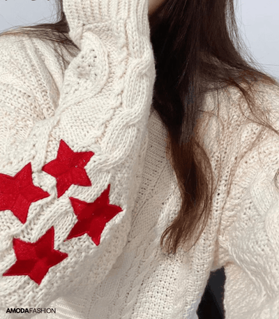 Strickjacke mit Sternen