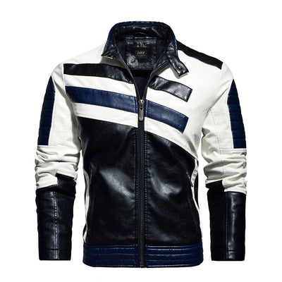 Fritz - Herren-Motorradjacke mit Vintage-Stickerei