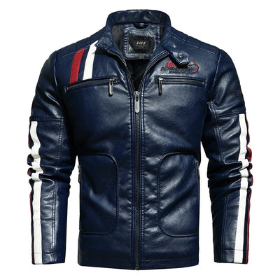 Fritz - Herren-Motorradjacke mit Vintage-Stickerei