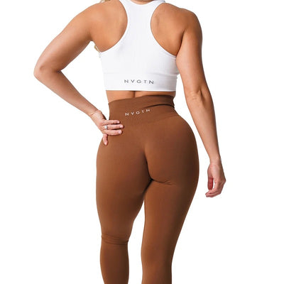 Solide nahtlose Leggings Frauen