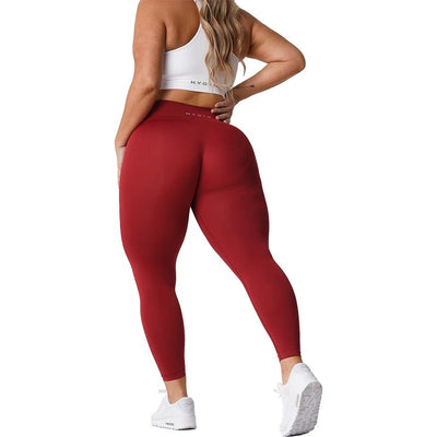 Solide nahtlose Leggings Frauen