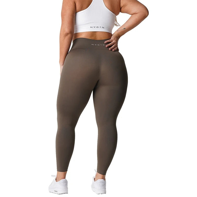 Solide nahtlose Leggings Frauen