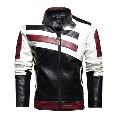 Fritz - Herren-Motorradjacke mit Vintage-Stickerei