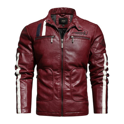 Fritz - Herren-Motorradjacke mit Vintage-Stickerei