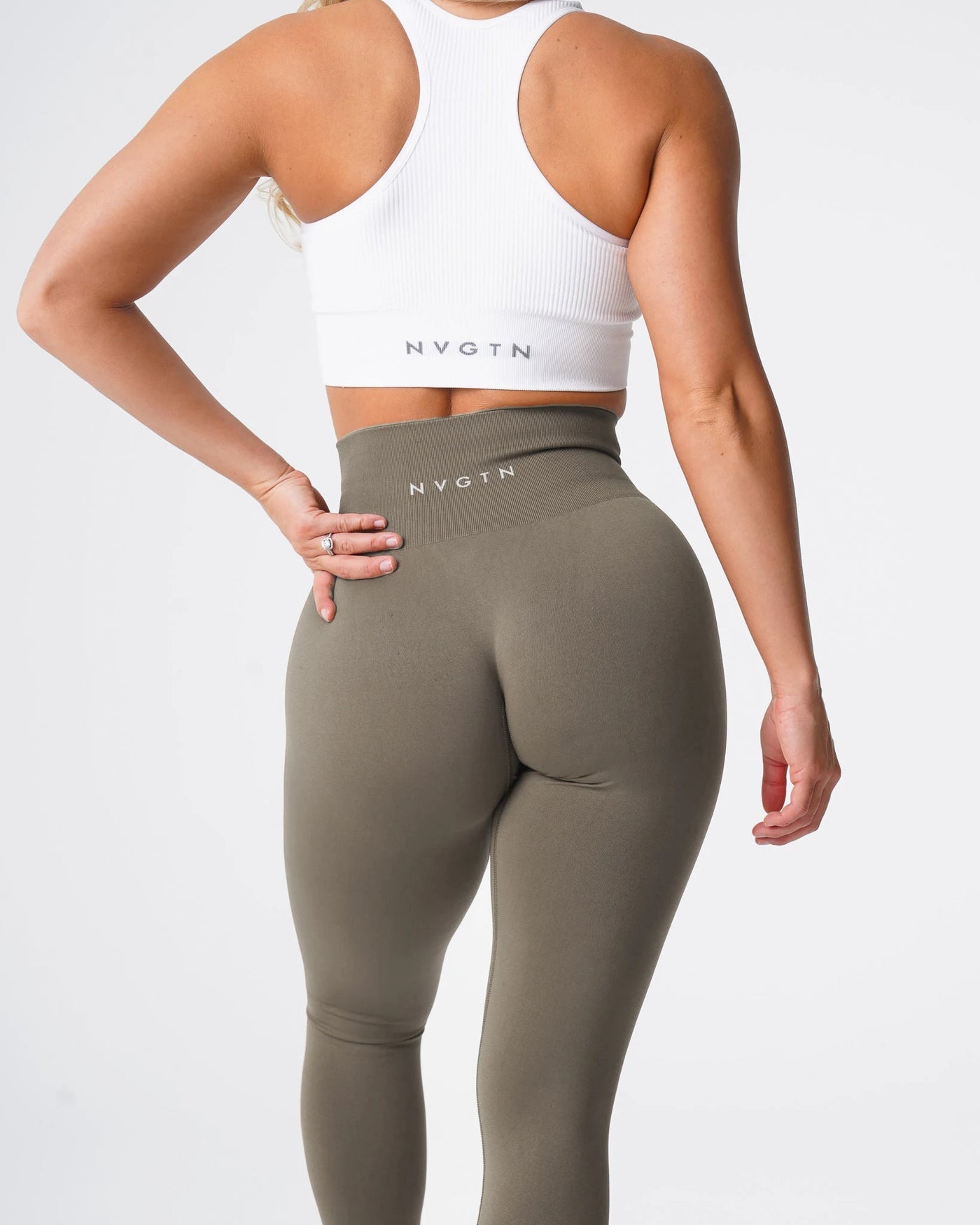 Solide nahtlose Leggings Frauen