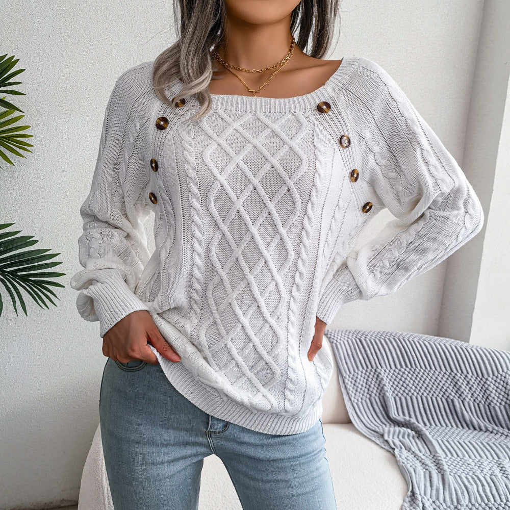 Zuri Strickpullover mit quadratischem Ausschnitt