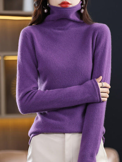 Audrey 100% Pure Wol Rollkragenpullover