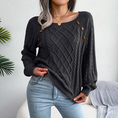 Zuri Strickpullover mit quadratischem Ausschnitt