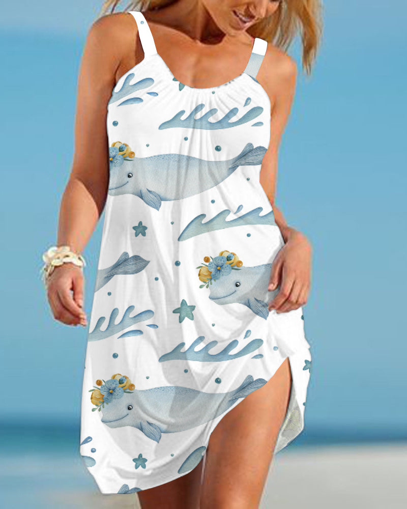 Bedrucktes Strandkleid