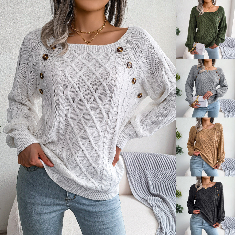 Zuri Strickpullover mit quadratischem Ausschnitt