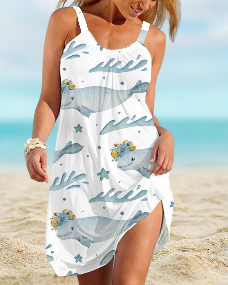 Bedrucktes Strandkleid