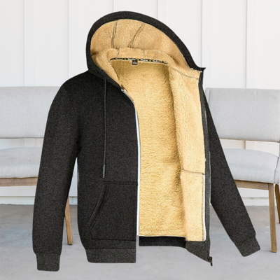 Wendall - Lässige Lambswool Fleece Kapuzenpullis mit langen Ärmeln