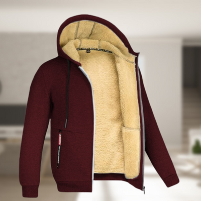 Sadi - Lässige Herren Winterjacke mit Kapuze und Fleece