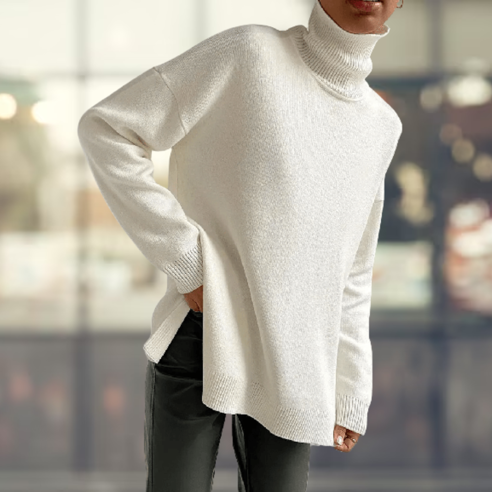 Zarael - Schicke Rollkragenpullover mit Seitenschlitz für Frauen