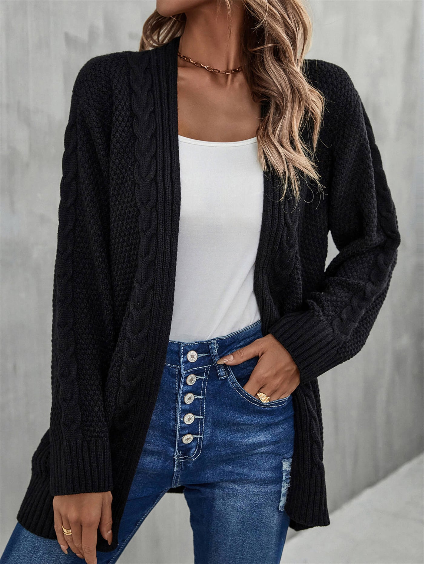 Bruna | Strickjacke mit offener Vorderseite